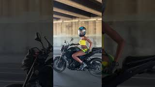 Your Favorite Motorcycle Girl 🏍😈 #Bikergirl #Shorts #Motorcycle