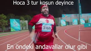 Hoca 3 tur koşun deyince en öndeki andavallar olur gibi / Turkish Montages Resimi