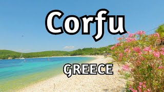 One of the most beautiful beach in Corfu | Avlaki beach walk 4k