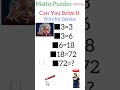 Maths Quiz | You Can Solve This is Questions ❓#shorts #youtube #shortsvideo #maths #mathstrick
