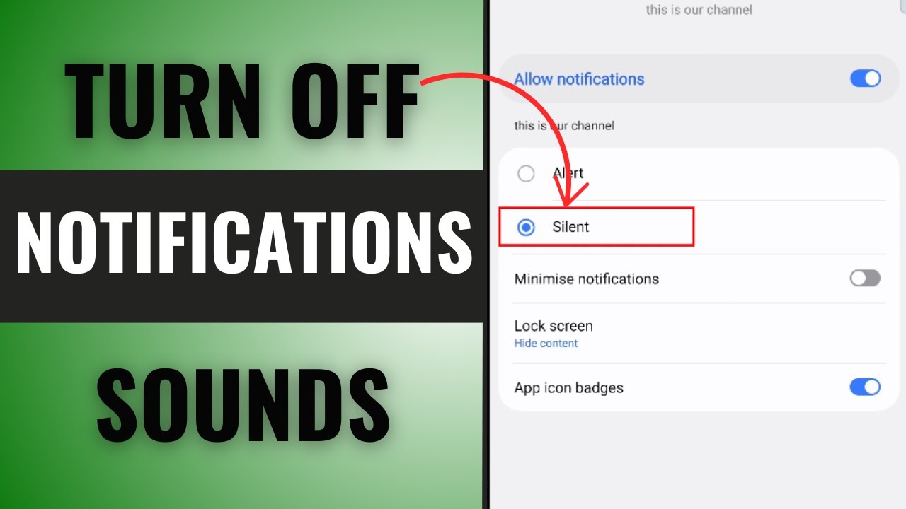 How to Turn Off Notifications Sound - YouTube