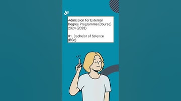 Bachelor of Science External Degree Programme (BSc)#highstudyclasses
