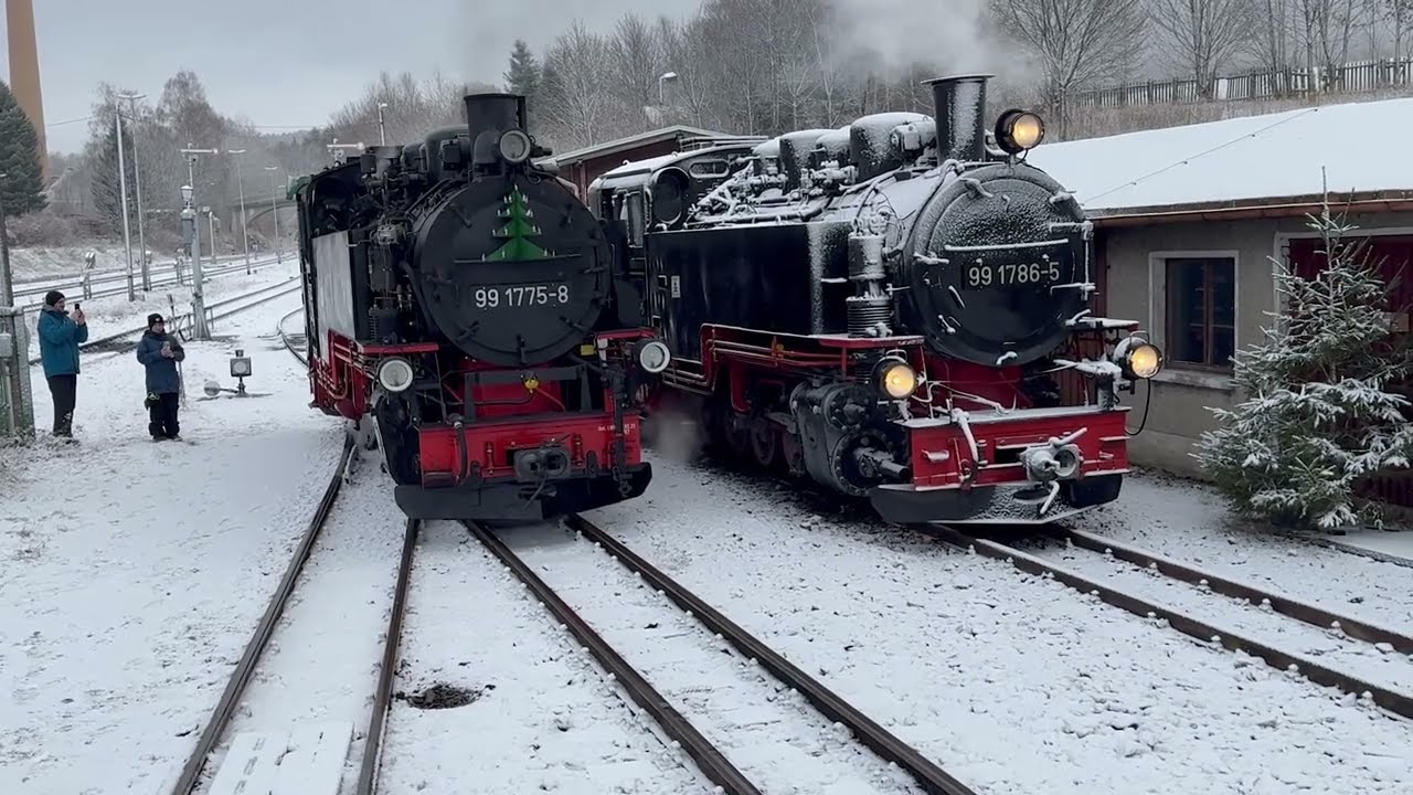 Fichtelbergbahn im Winter | Dampflok Mitfahrt Cranzahl – Oberwiesenthal | Teil 2/4