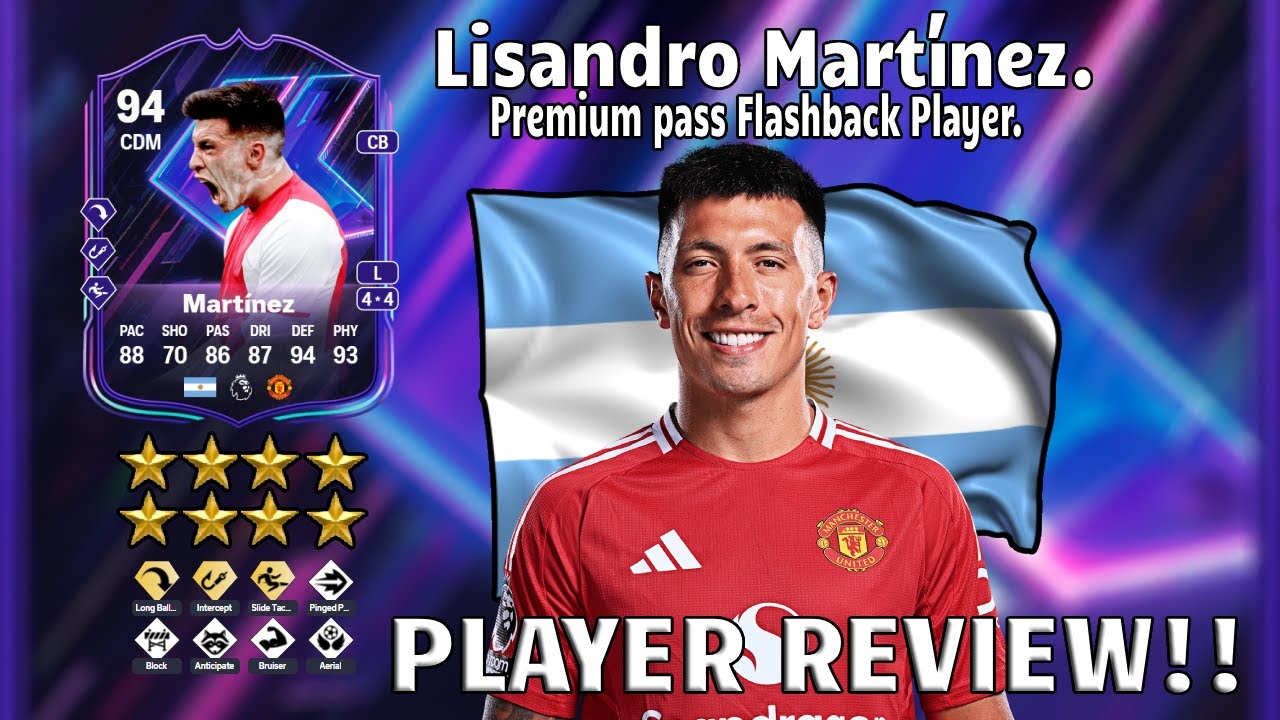 🧱🔥 94 Rated Lisandro Martínez Player Review! Level 25 Premium Pass Flashback🧱⭐!. FC 25 Ultimate Team
