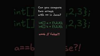Comparing two arrays in Java | JavaBits - 1 | ☕  #coding #programming #java