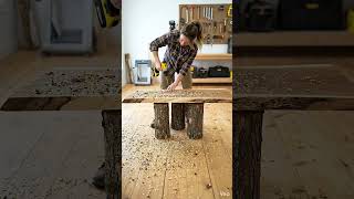 DIY Rustic Wooden Shelf | Building a Premium Live-Edge Bookshelf with Ambient Lighting