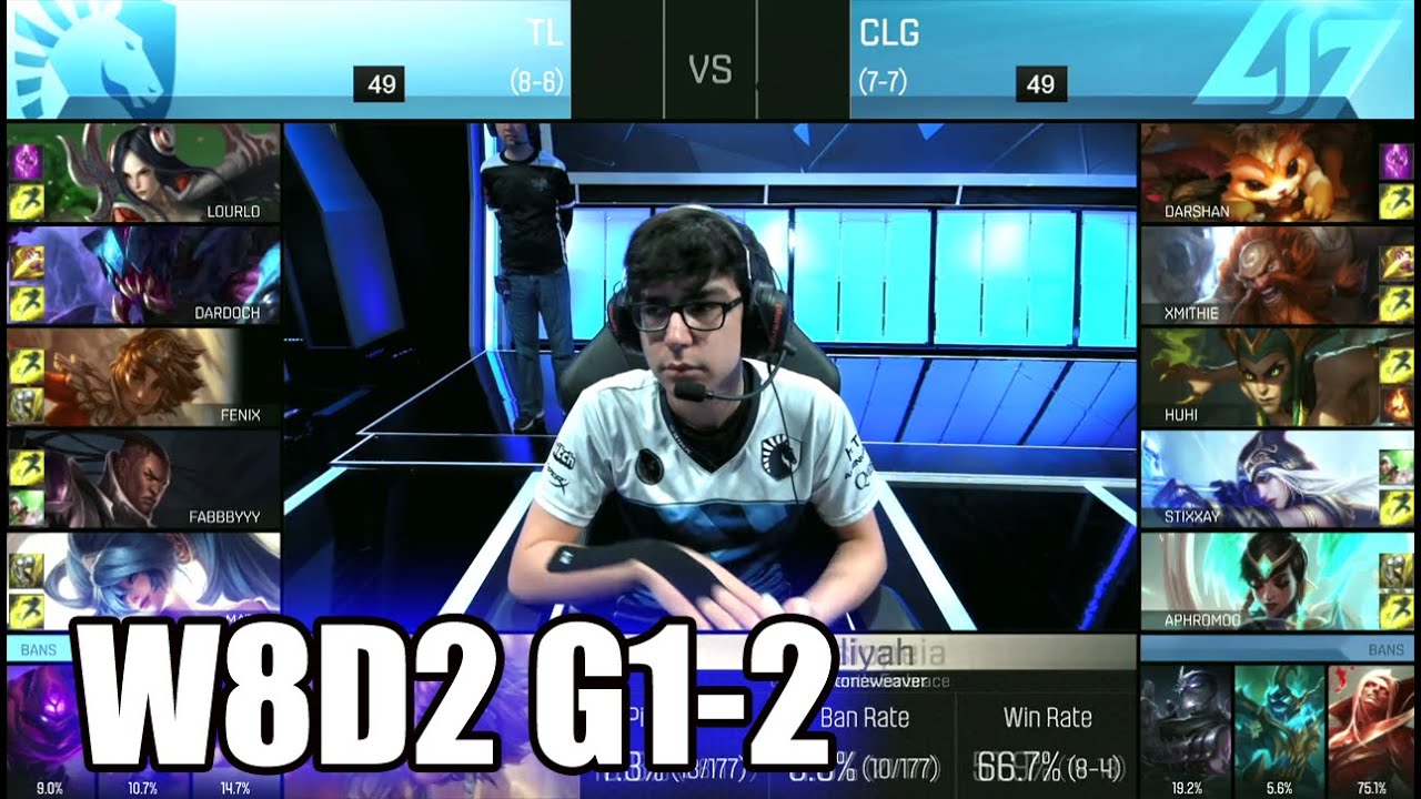 CLG vs Team Liquid | Game 2 S6 NA LCS Summer 2016 Week 8 Day 2 | CLG vs TL G2 W8D2 1080p