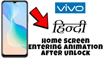 Vivo Home Screen Entering Animation After Unlock Turn On/Off Setting 2023 LATEST