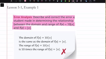 How to Do an Error Analysis: Lesson 5-1, Example 1 | Math Energy TV