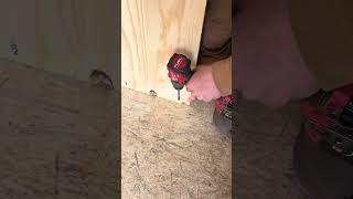 Securing a shelf upright with pocket screws! #construction #contractor #diy #customhomes