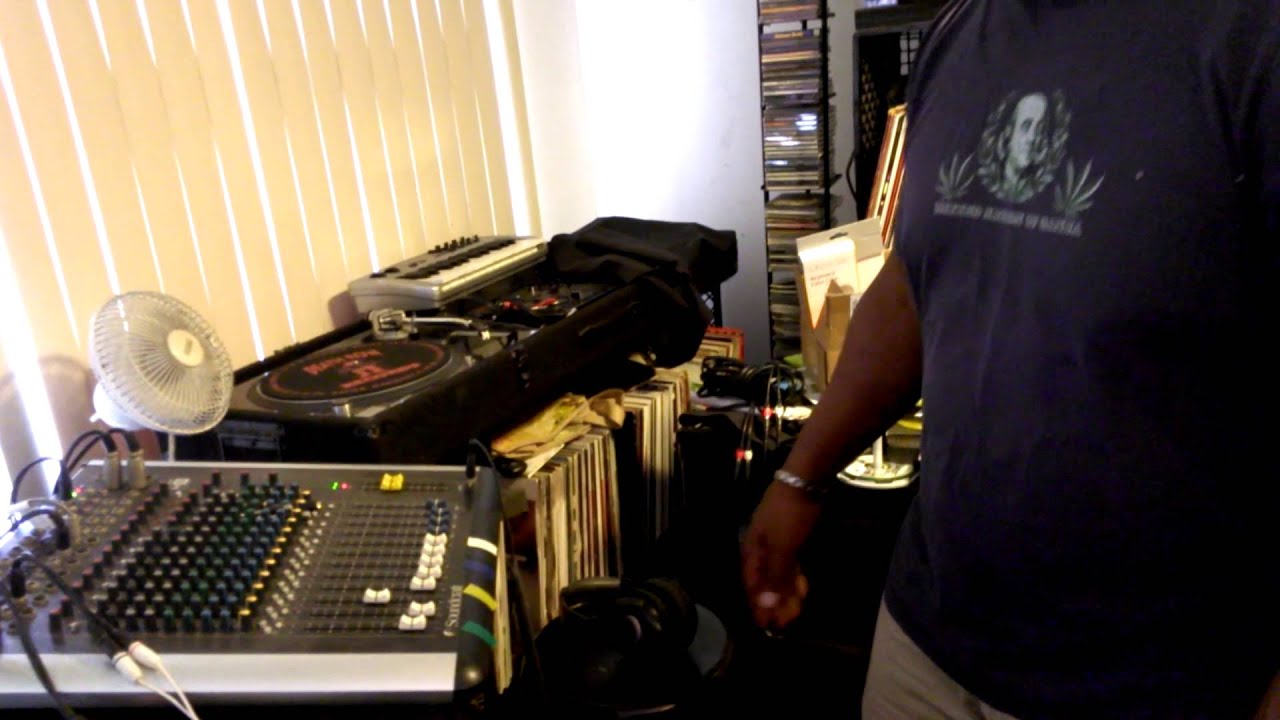 DJ A-B9 at the studio w/DJ Dennis J