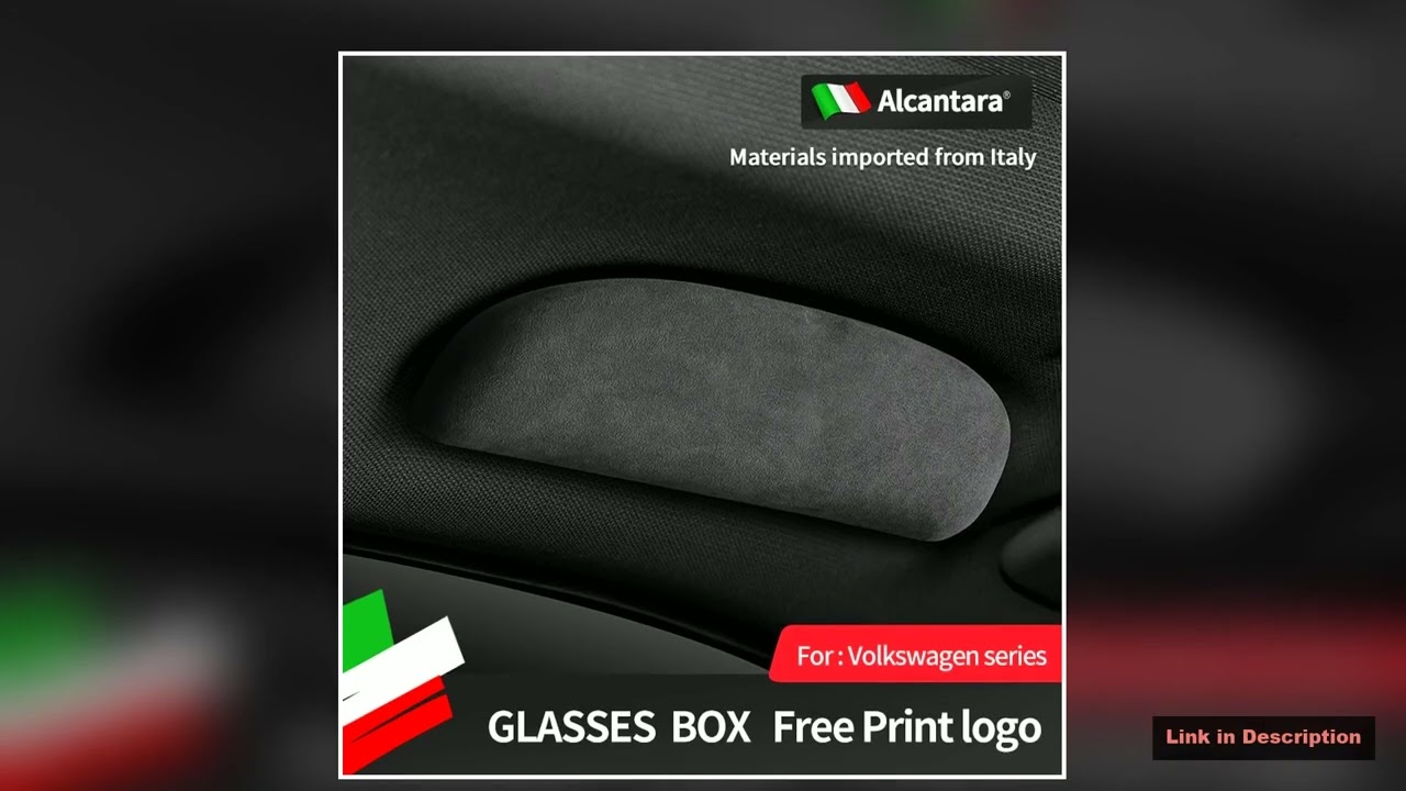 car eyewear case box sunglasses holder Alcantara for For Volkswagen golf 8 ID3 ID4 ID4X ID6X ID6