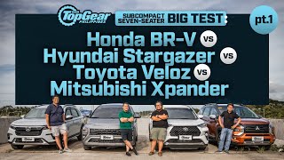 BR-V vs Stargazer vs Xpander Cross vs Veloz: Subcompact seven-seater Big Test part one | Top Gear PH