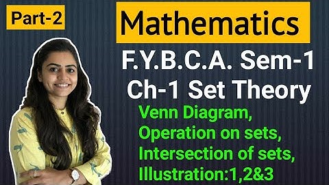 FYBCA | Mathematics | Ch-1 | Part-2 | Set Theory | Sem-1 | By Divya Kathiriya