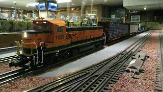 San Diego 3 Railers Lionel BNSF Genset mostly empty manifest freight action