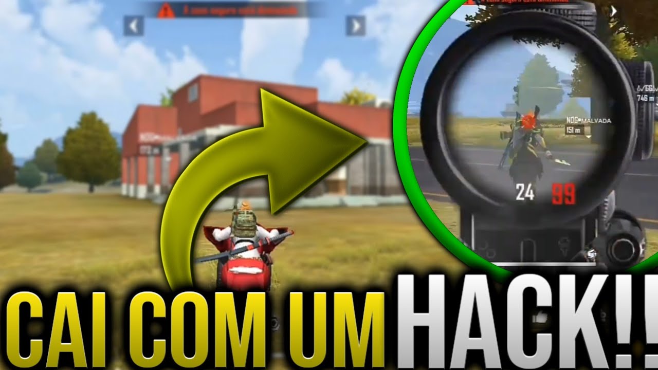 Cai com um hack na partida (no Free fire) - YouTube