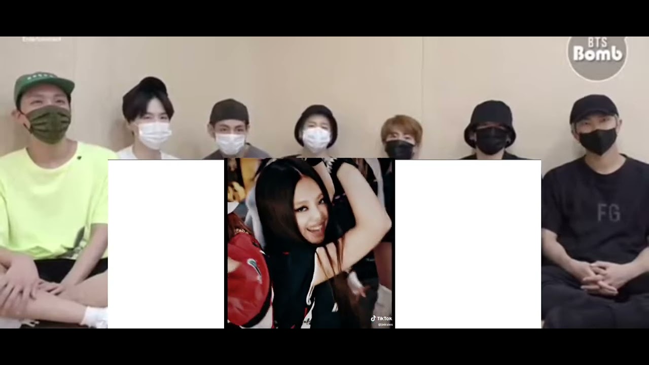 Bts reaction to Blackpink Jennie moments I found on Tiktok (fake reaction)