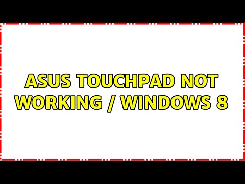 Asus touchpad not working windows 8
