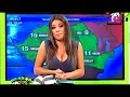 TV weather girl Roxana Vancea breasts Pop Out Live @Hodgetwins