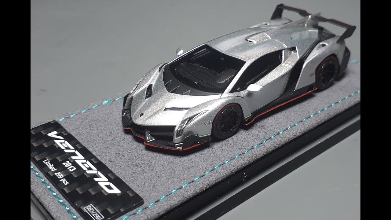 1/64 Lamborghini Veneno by DMH resin model car review - YouTube