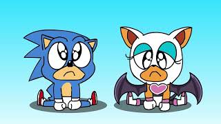 Baby SONIC is So Sad With Baby ROGUE! Sonic The Hedgehog 2 ANIMATION | Sonic and Rogue the Bat 2