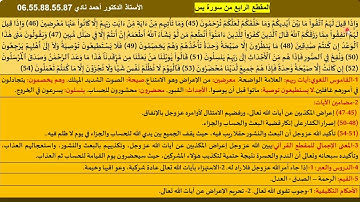 المقطع الرابع من سورة يس