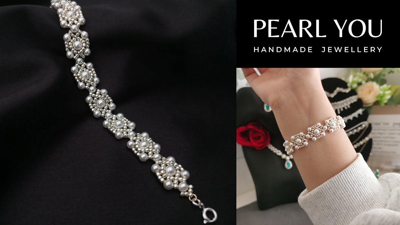 Vintage Pearl Bracelet Tutorial, How to Handmade Jewelry at Home, PEARL