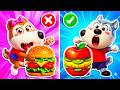 Wolfoo Learns | Healthy Food vs Unhealthy Food, What is the Best? 🍎🍔 | Family Stories for Kids