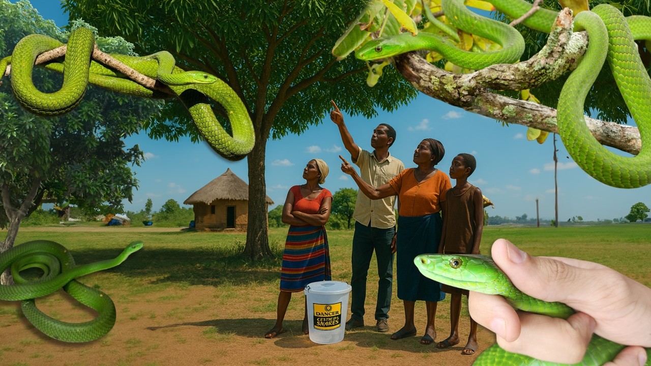 Four Deadly Mambas In One Tree