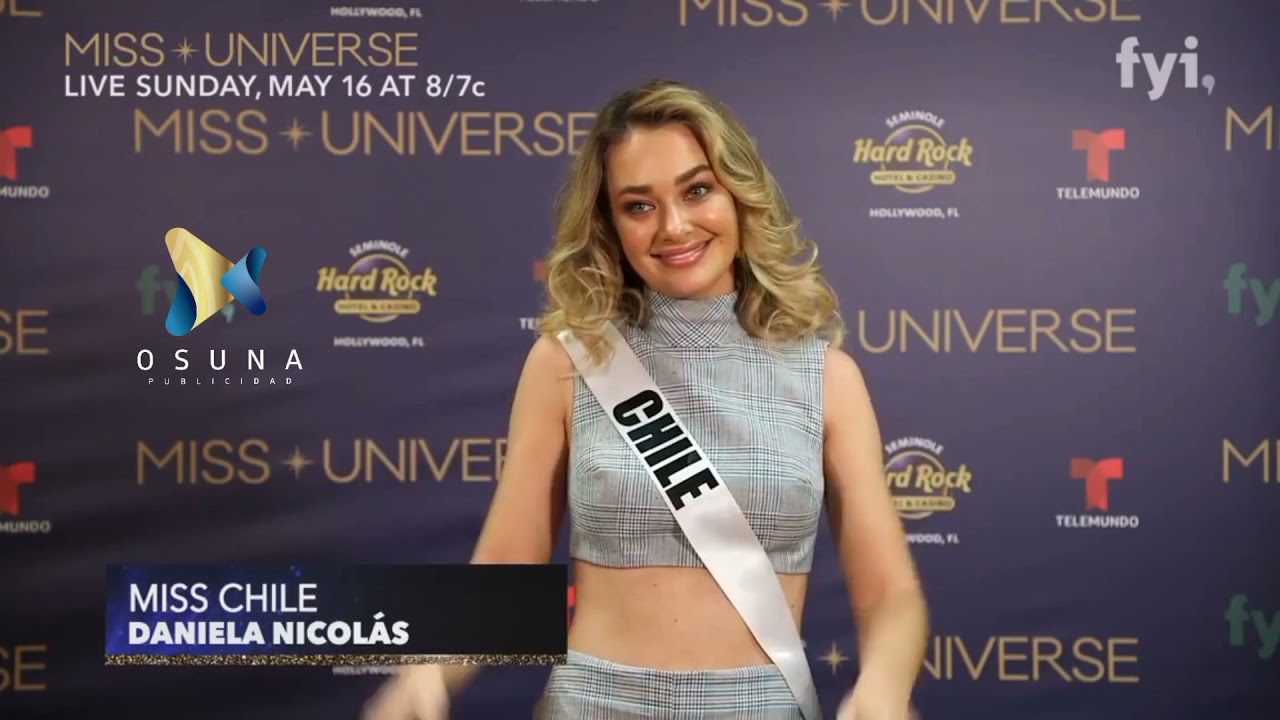 MISS CHILE MISS UNIVERSE ENTREVISTA FYI /TELEMUNDO/HARD ROCK YouTube