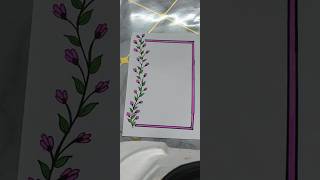 3 Easy and simple border design /Front page design idea for project/Beautiful Border Design #shorts