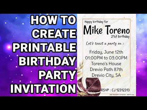 How To Create Your Own Printable Birthday Party Invitations Free