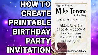 How To Create Your Own Printable Birthday Party Invitations Free How To Create Your Own Printable Birthday Party Invitations Free