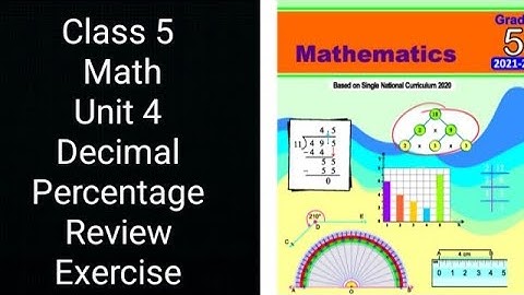 Class 5 Math | Unit 4 Decimal & Percentage | Review Exercise | Punjab Board