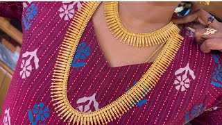 1 Savaran Mullai Mottu Arumbu Malai Necklace Haram Design | 2 in 1 PENDANT Haram Jimiki