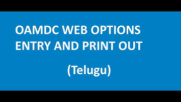 OAMDC  WEB OPTIONS FOR DEGREE ADMISSIONS IN ANDHRA PRADESH AND OPTION PRINT OUT