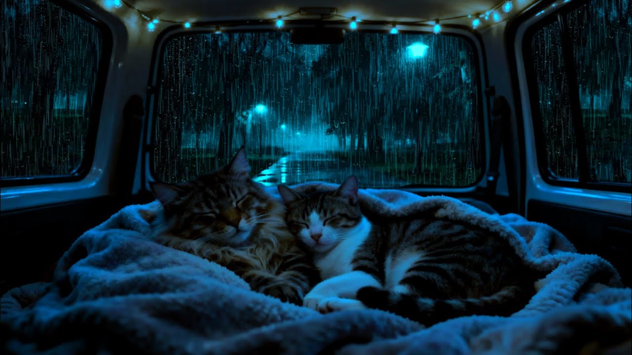 (NO ADS) ASMR SLEEP AID - HEAVY RAIN & GENTLE THUNDER RELAX FOR FAST SLEEP