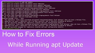 How to Fix Repository Errors While Running apt update on ubuntu Linux screenshot 2