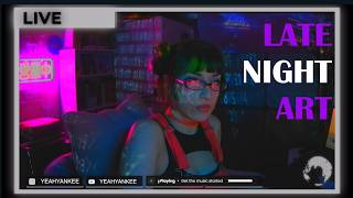 Late Night Art - Transmission 1 | Cyberpunk ASMR Art Stream Late Night Art - Transmission 1 | Cyberpunk ASMR Art Stream