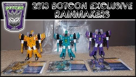 Animated Plastic Hasbro 2013 Botcon Exclusives Transformers Seekers Rainmakers Video Review