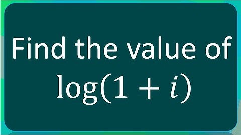 Logarithm of Complex Number | Example 2 | Crash Course | MU |M1