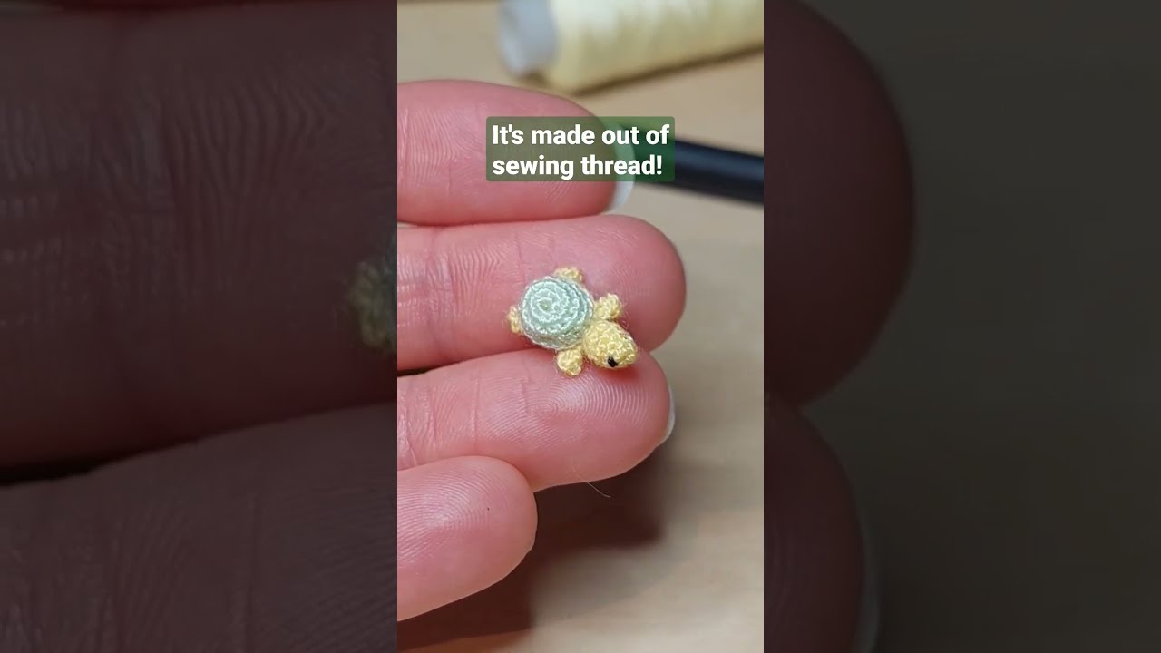 Cutest Microcrochet Turtle So Small Crochet