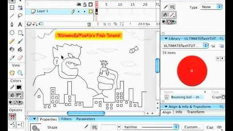 Flash 8 Tutorial Part 1 : Tools and Layout 1of2