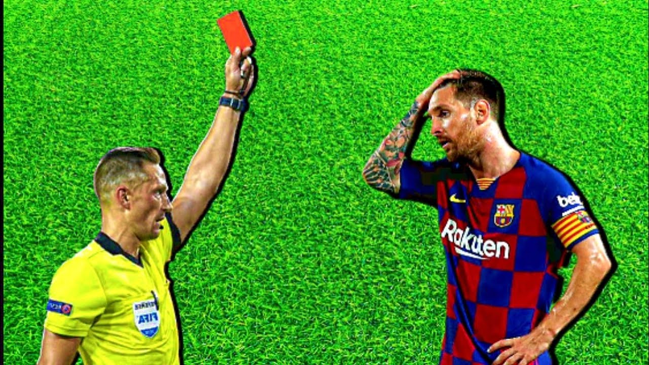 Lionel Messis All 3 Red Cards Youtube 