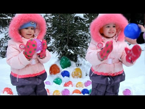Как сделать ледяные шары из воздушных шариков.
