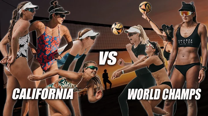 4 vs 4 Women's Beach Volleyball | World Champs vs California