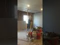 Hang drywall on ceiling without lift. Don’t do this alone.