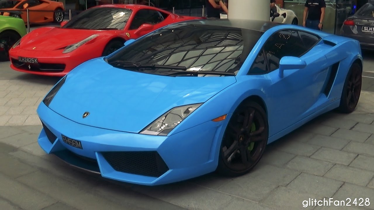 Baby Blue Lamborghini Gallardo Hard Rev - YouTube