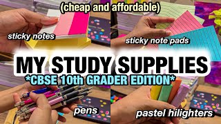 My Study Supplies *CHEAP AND AFFORDABLE* 📚✏️  | CBSE 10th Grader | Dia Gautam