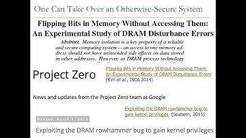 Computer Architecture - Lecture 4b: RowHammer (ETH Zürich, Fall 2019)